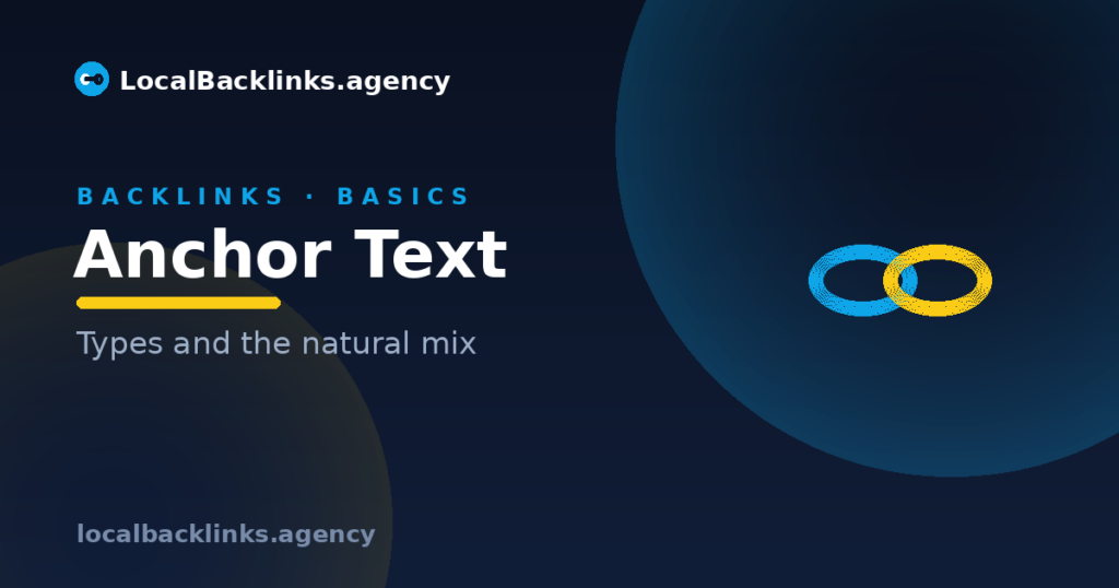Anchor text types and the natural backlink anchor mix