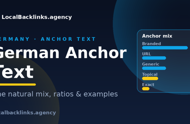 Natural German anchor text mix and ratios