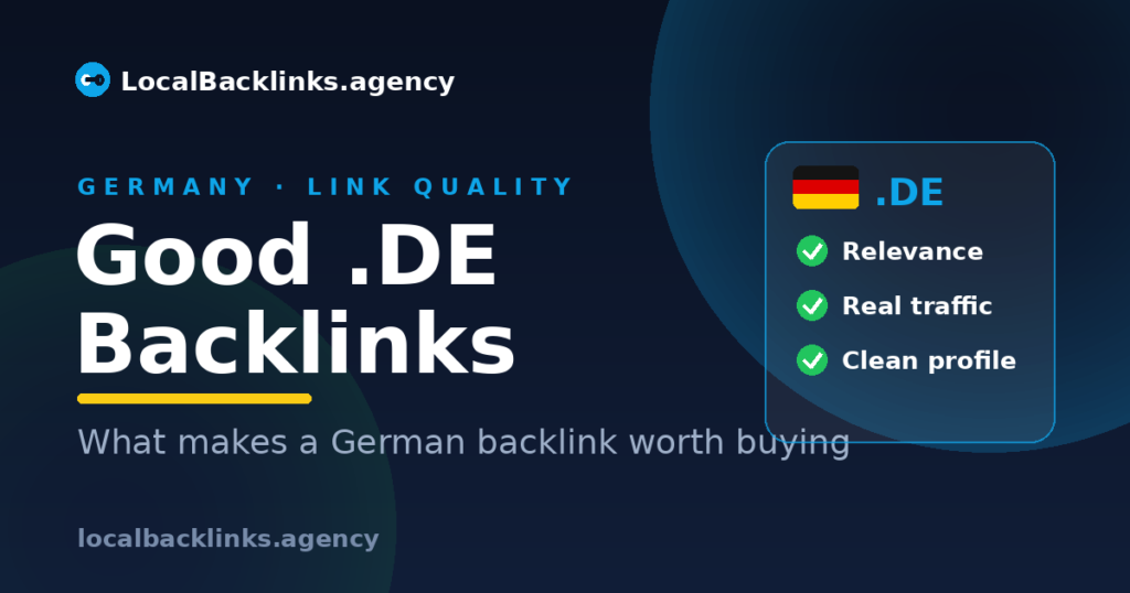 Checklist for what makes a good .DE backlink