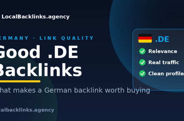 Checklist for what makes a good .DE backlink