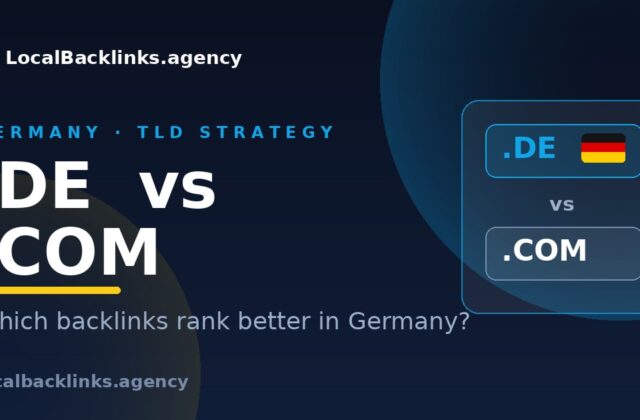 .DE vs .COM backlinks comparison for Germany