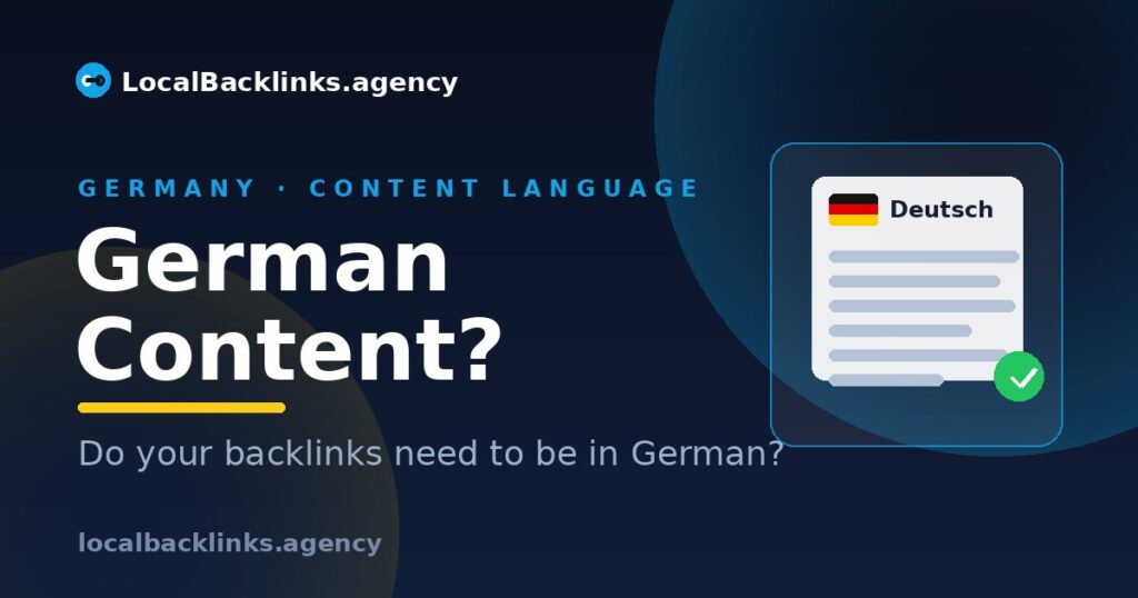 German-language content for backlinks
