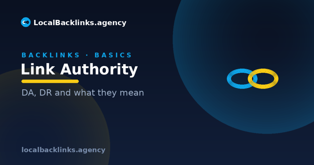 Link authority metrics DA and DR for judging backlinks