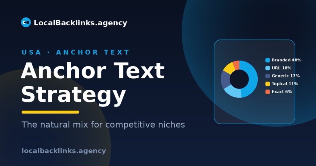 Natural US anchor text mix donut chart