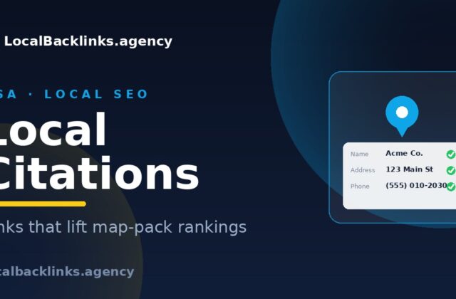 Local citations and consistent NAP for US local SEO