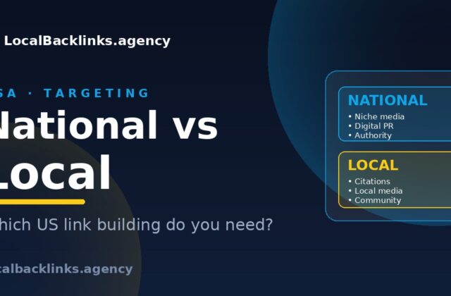 National vs local US link building comparison