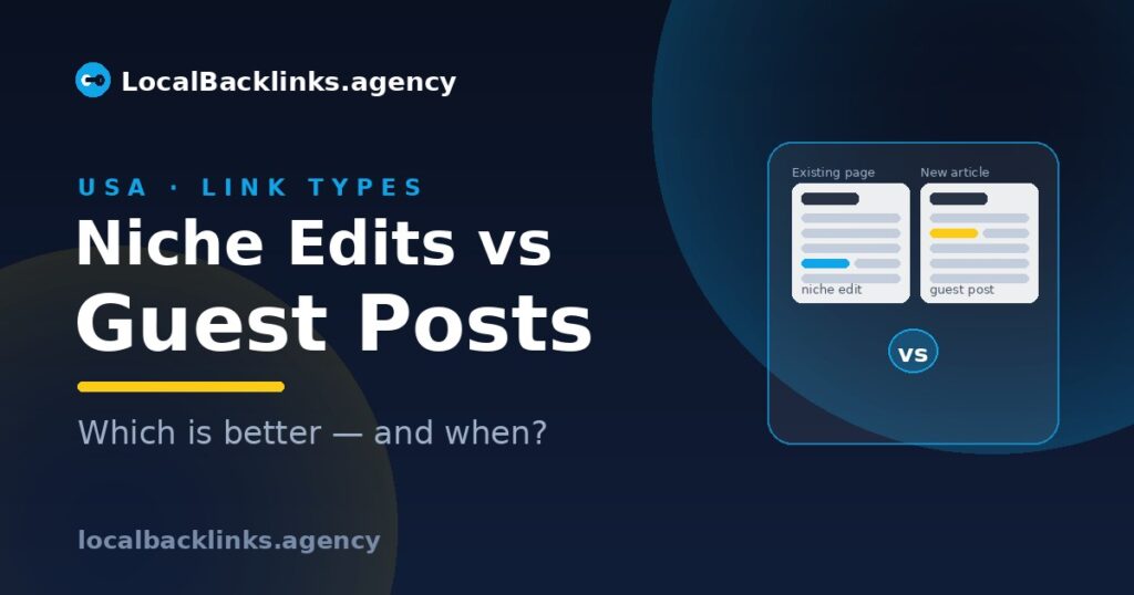 Niche edits vs guest posts comparison