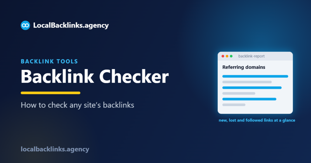 A backlink report listing referring domains and new links